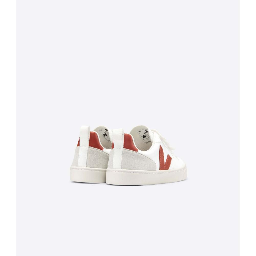 Veja V-10 CWL Kids' Shoes White/Burgundy | CA 785ILH